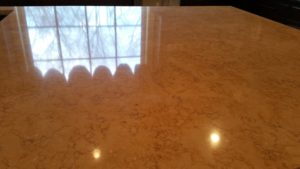 refinished limestone counter top